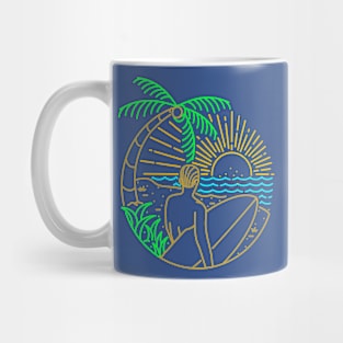 Surfing at the Beach Mug